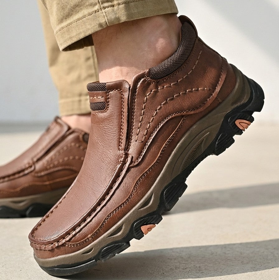Anthony Men’s Leather Shoes – Rugged Slip-On Shoes