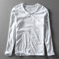 Hayden Men’s Long Sleeve Shirt – Japanese Organic Cotton with Minimalist O-Neck Design