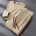 Loren Men’s Lounge Set – Cotton-Silk Crewneck Sweatshirt & Straight-Leg Pants