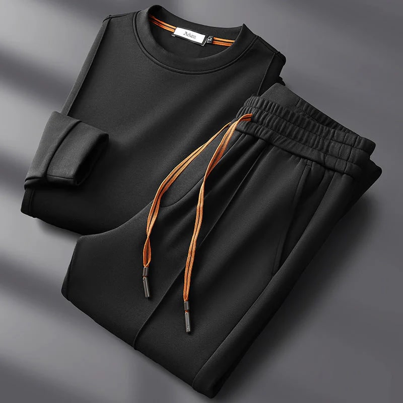 Marlow Cotton-Silk Lounge Set – Premium Men’s 2-Piece Relaxed Co-ord