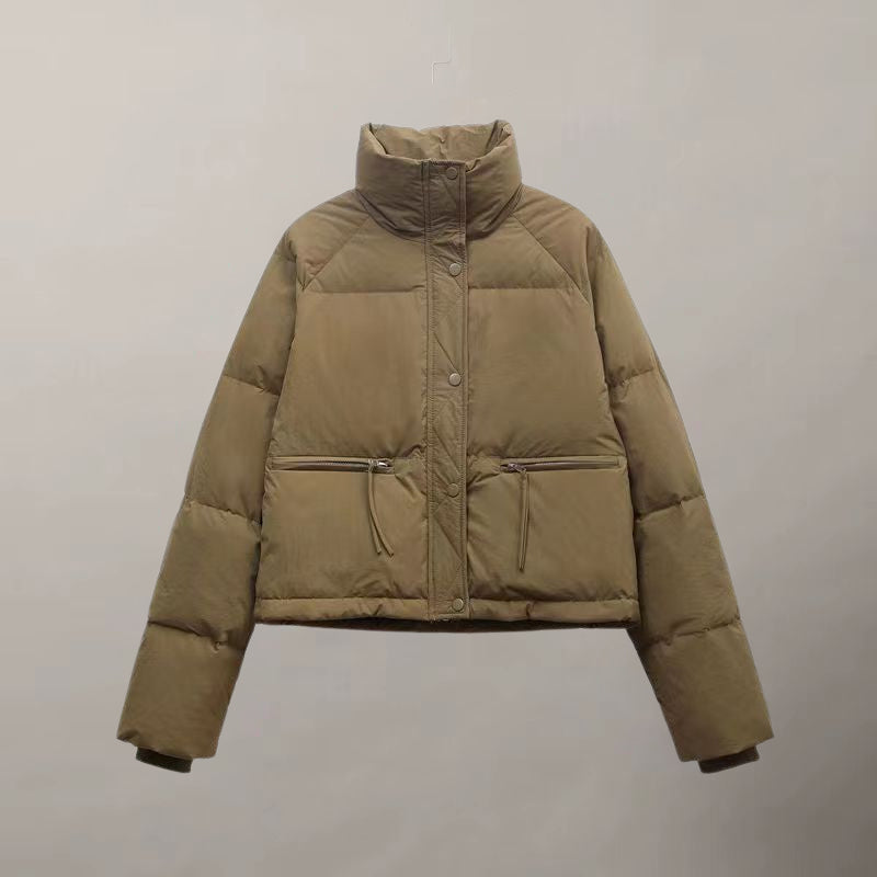 Averie Women’s Cotton Winter Jacket – Thickened Cropped Design