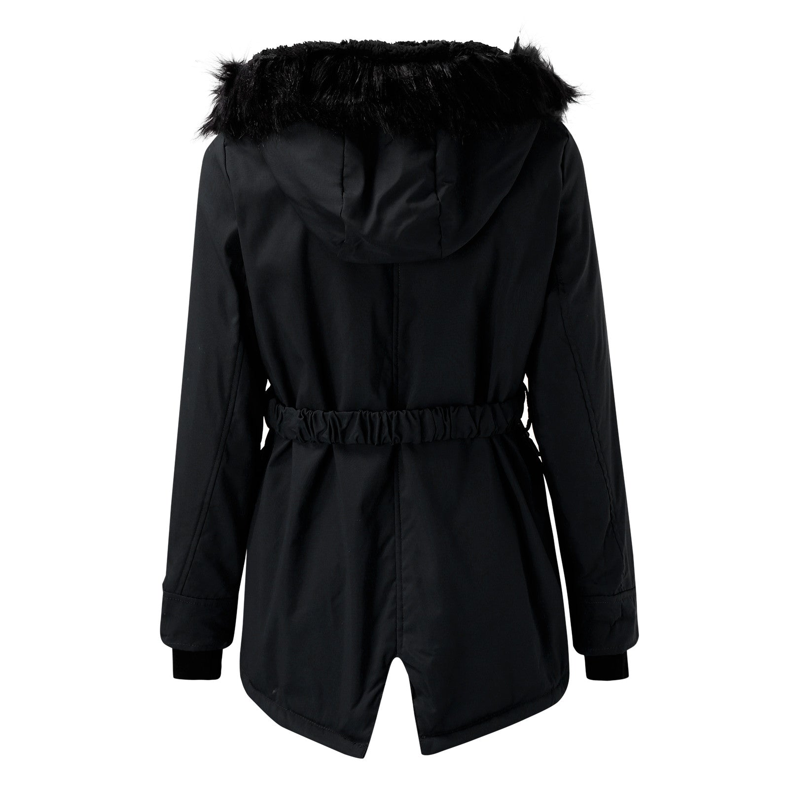 Emely Women’s Winter Jacket – Hooded Coat with Faux Fur Trim