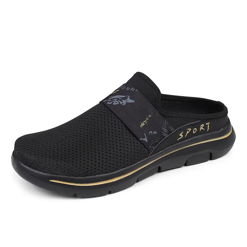 Giuseppe Breathable Mesh Half Shoes – Cushioned Comfort Non-Slip Sandal