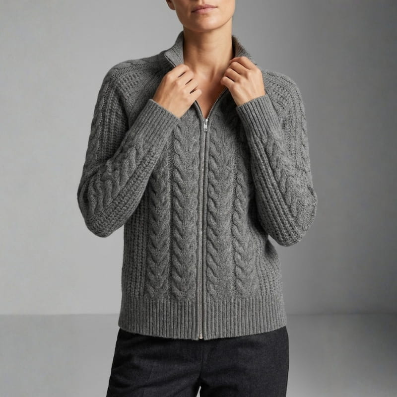 Sienna Women’s Wool Zip Knit Cardigan