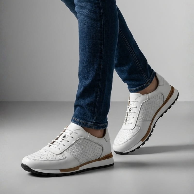Cesare Firenze Leather Trainers