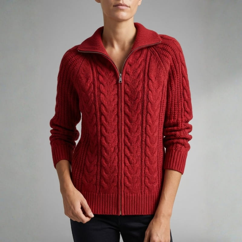 Sienna Women’s Wool Zip Knit Cardigan