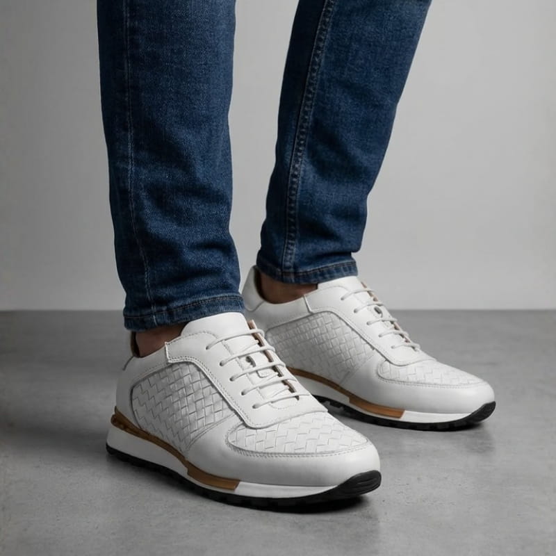 Cesare Firenze Leather Trainers