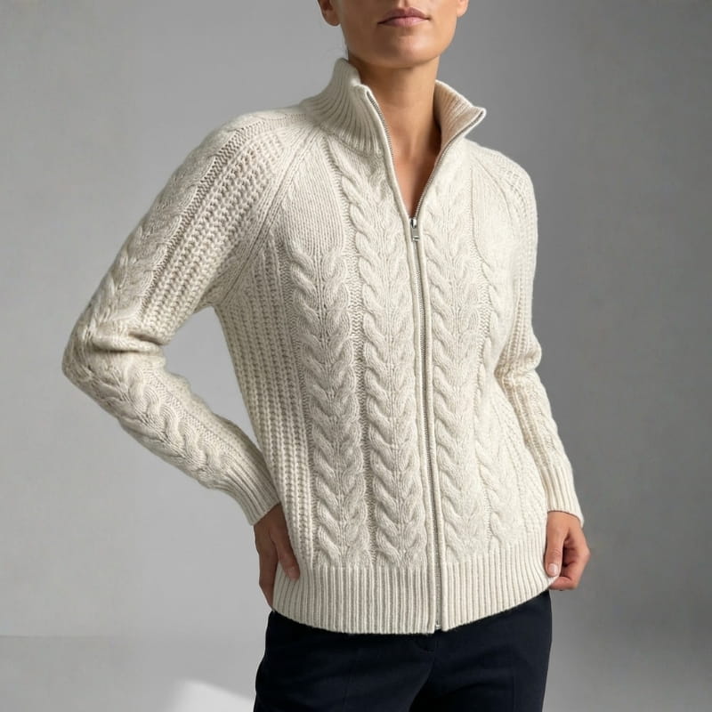 Sienna Women’s Wool Zip Knit Cardigan
