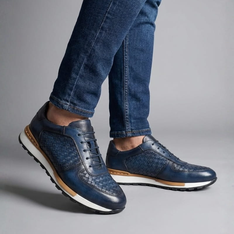 Cesare Firenze Leather Trainers