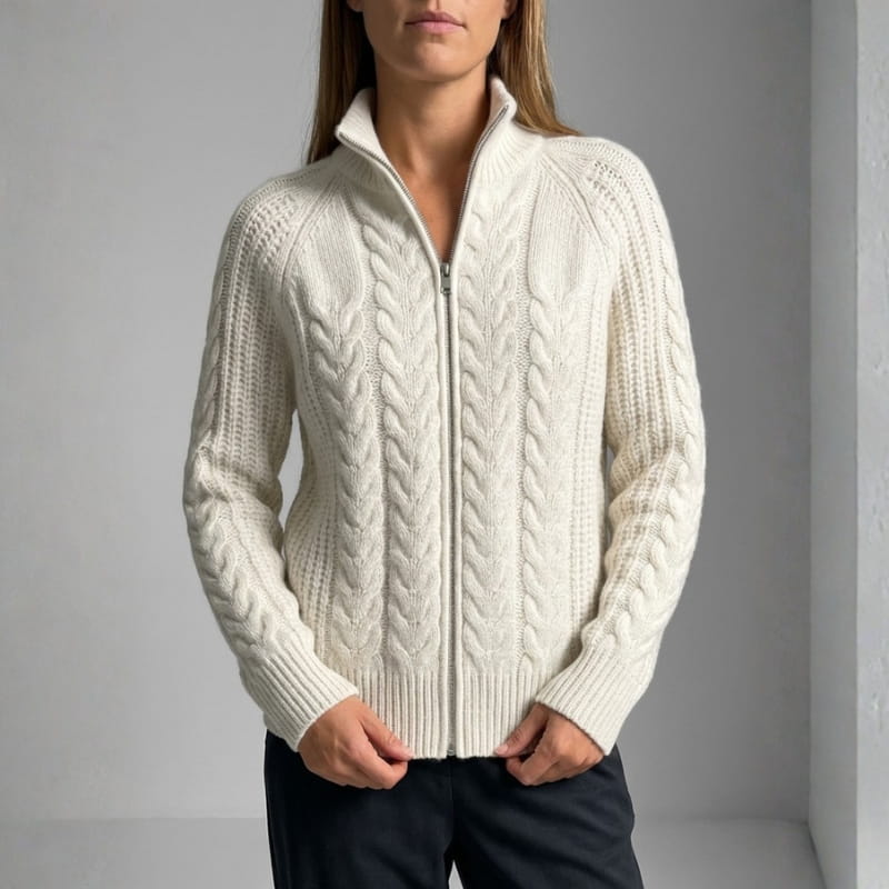 Sienna Women’s Wool Zip Knit Cardigan