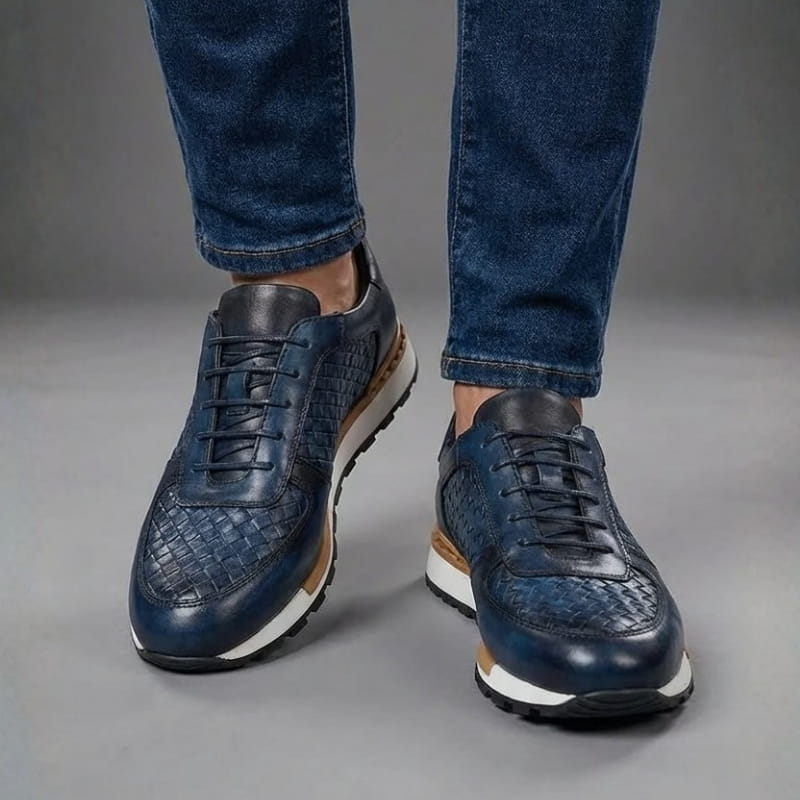 Cesare Firenze Leather Trainers