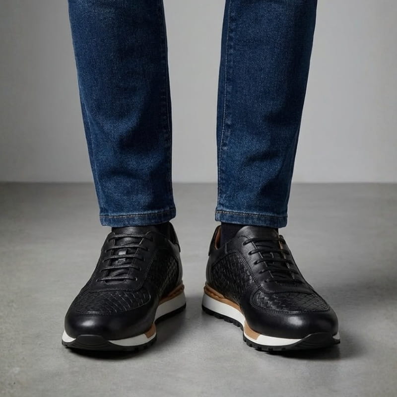 Cesare Firenze Leather Trainers