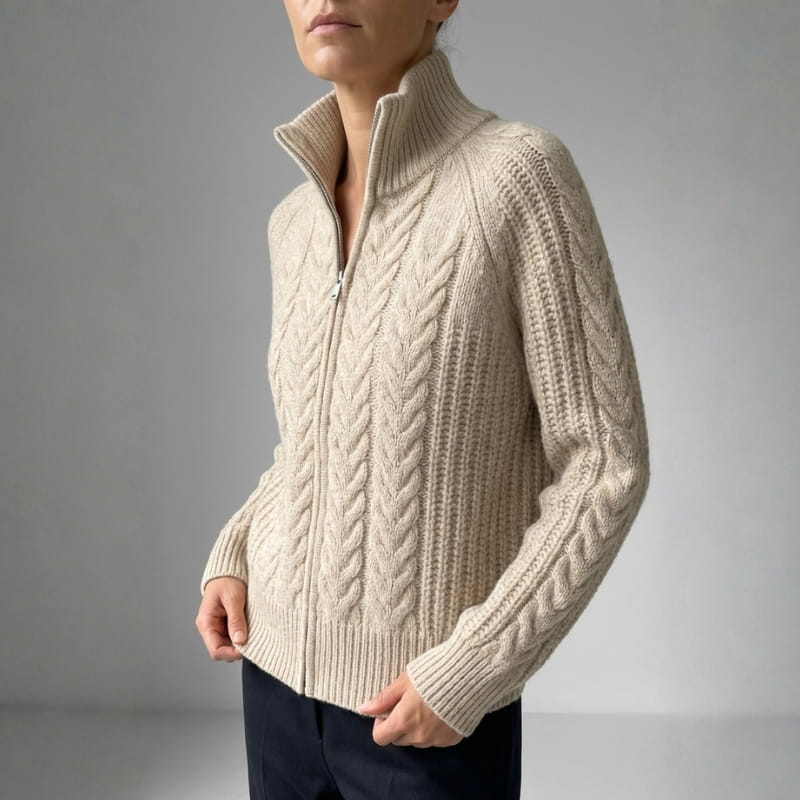 Sienna Women’s Wool Zip Knit Cardigan