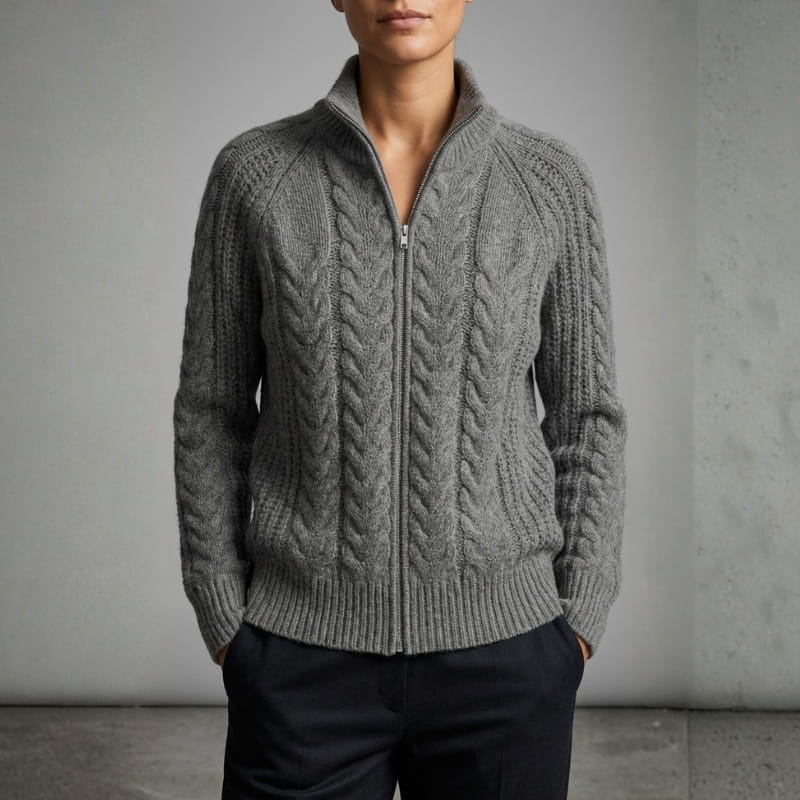 Sienna Women’s Wool Zip Knit Cardigan