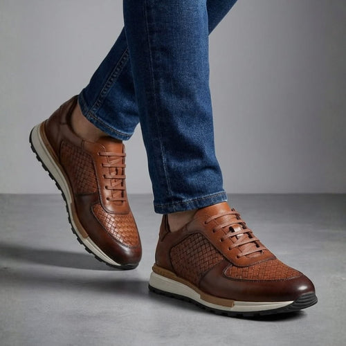 Cesare Firenze Leather Trainers
