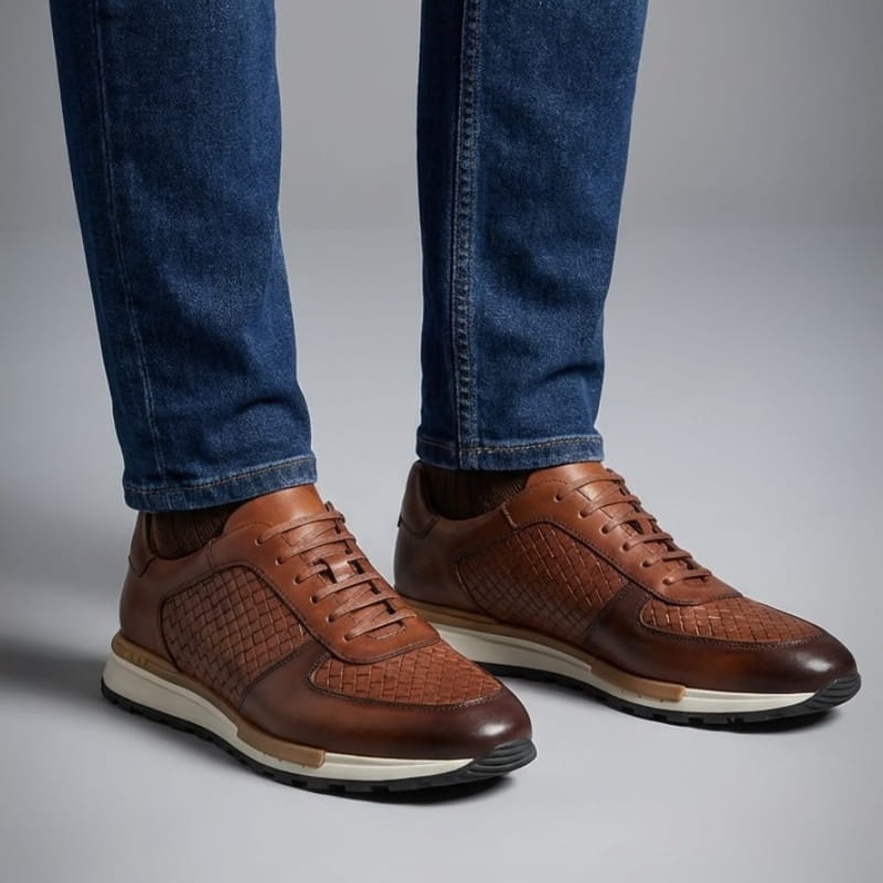 Cesare Firenze Leather Trainers