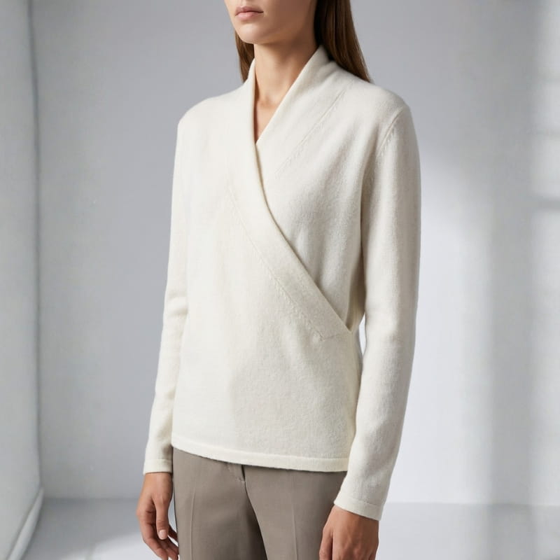 Jasmine Women’s Cross-Wrap Knit Sweater