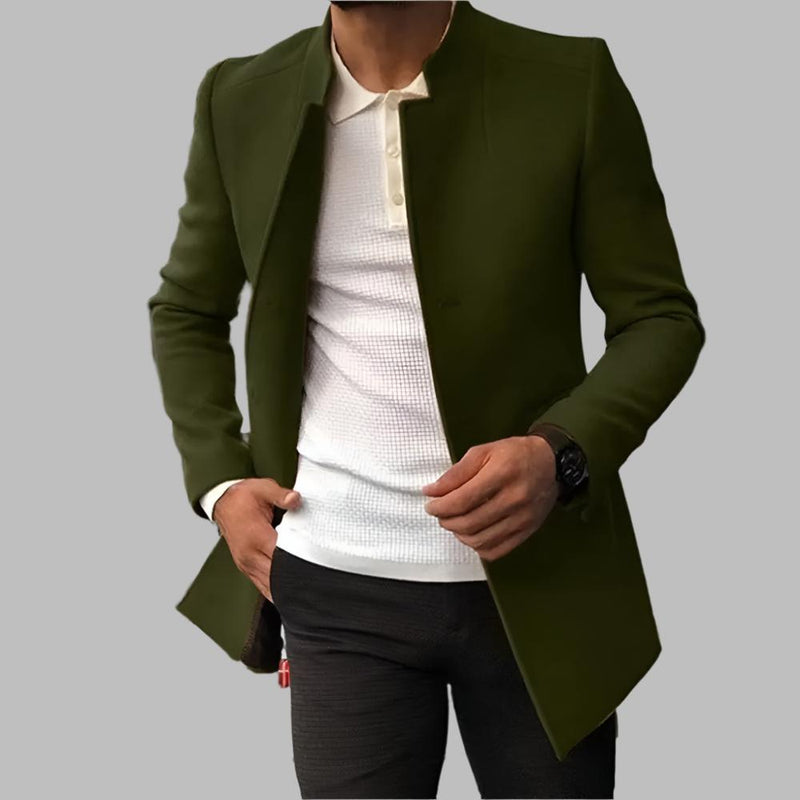 Luca Men's Slim Fit Long Coat