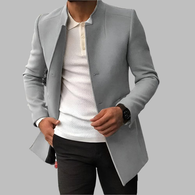 Luca Men's Slim Fit Long Coat