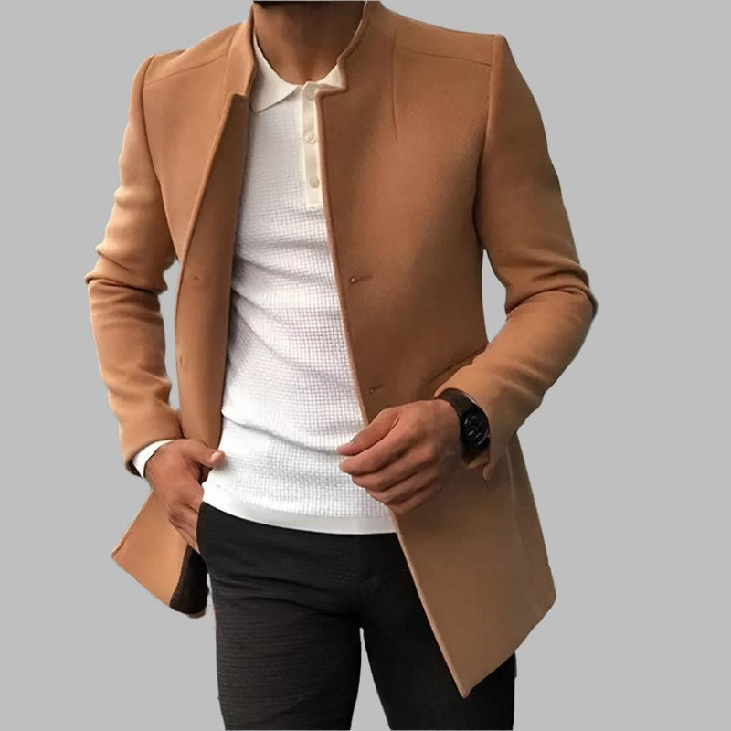 Luca Men's Slim Fit Long Coat