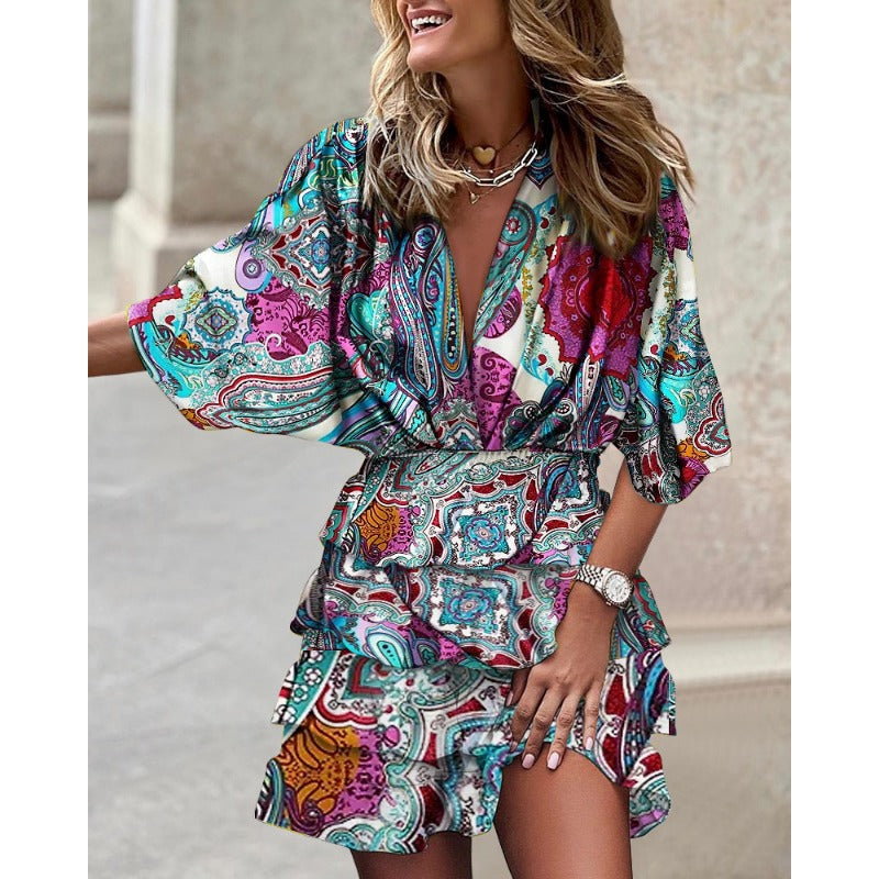 Venice Tropical Printed Sundress