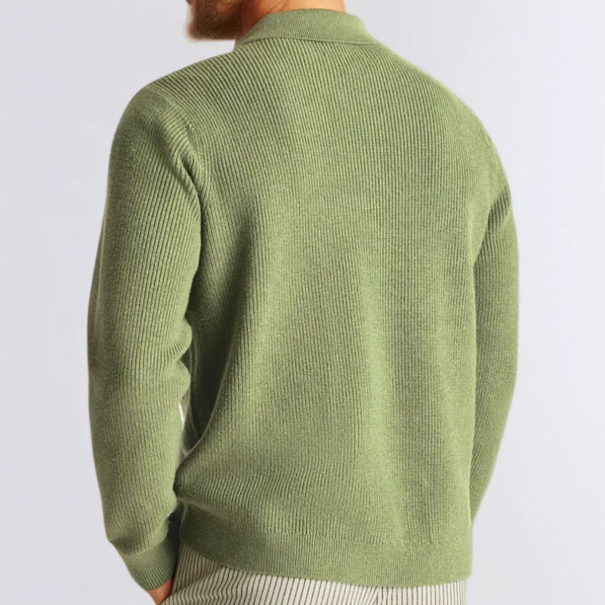 Sandro Men's Button-Up Knit Cardigan – Soft Knit with Tailored Fit and Pockets