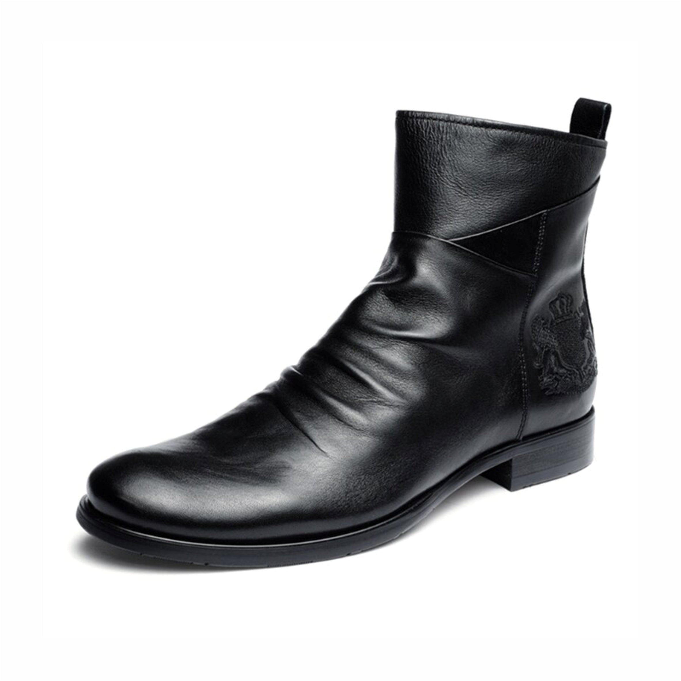 Eli Ankle Leather Boots – Handmade Zip-Up Boots with Sleek Pointed Toe