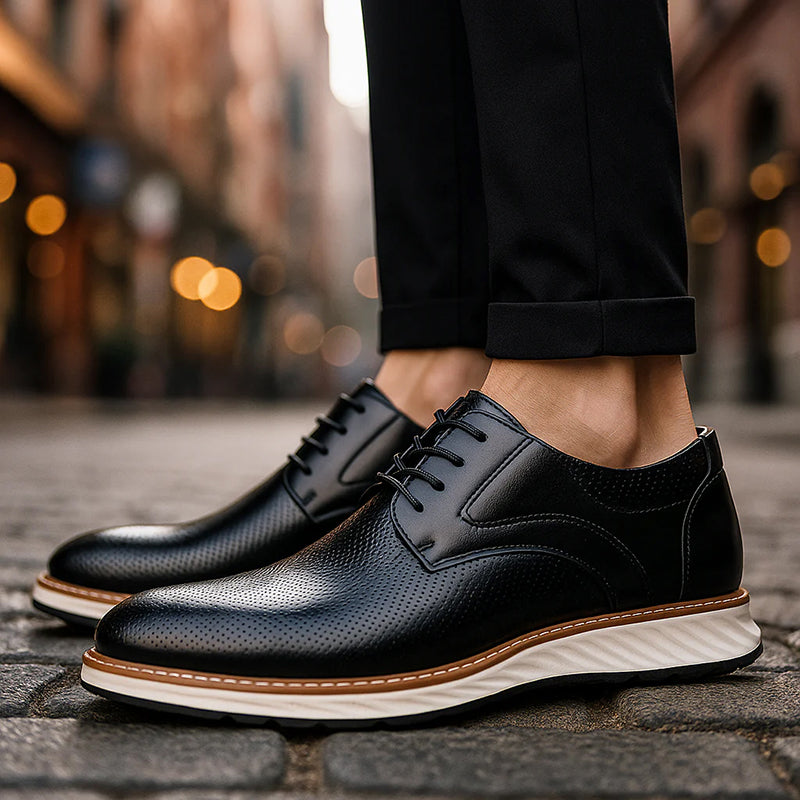 Quentin Genuine Leather Dress Shoes – Refined Formal Lace-Up Design