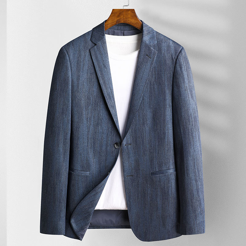 Martin Men’s Blazer Jacket – Wrinkle-Free Blend with Slim Fit & Slit Pockets