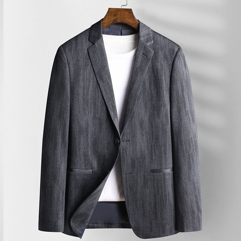Martin Men’s Blazer Jacket – Wrinkle-Free Blend with Slim Fit & Slit Pockets