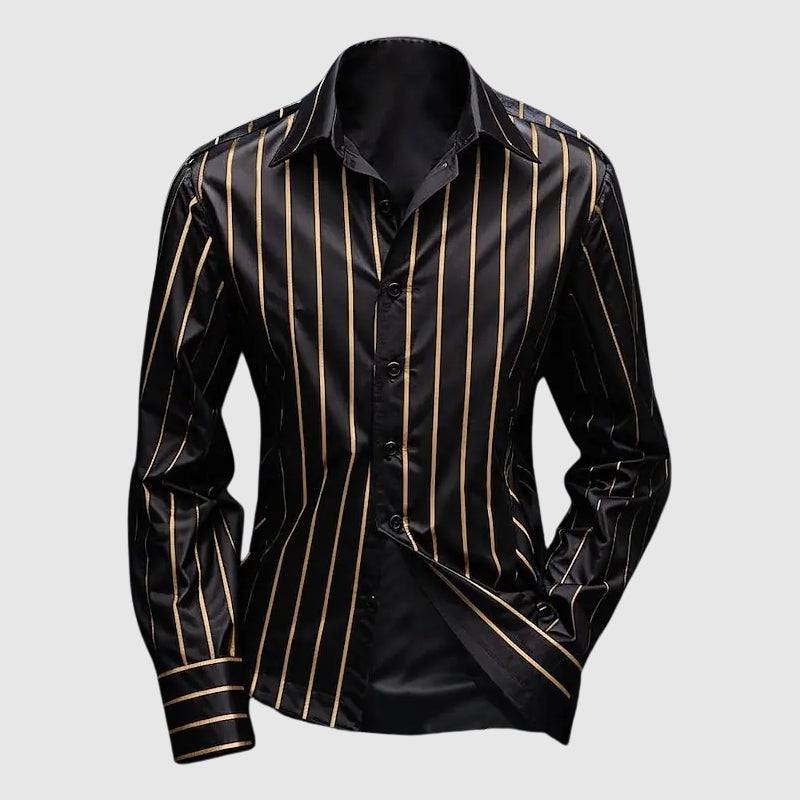 Raleigh Silk Blend Striped Shirt