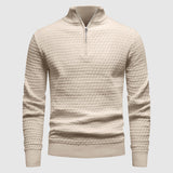 Madison Ridge Half-Zip Textured Knit Sweater