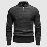 Madison Ridge Half-Zip Textured Knit Sweater