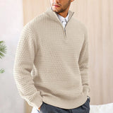 Madison Ridge Half-Zip Textured Knit Sweater