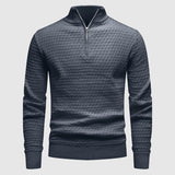 Madison Ridge Half-Zip Textured Knit Sweater