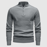 Madison Ridge Half-Zip Textured Knit Sweater