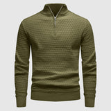 Madison Ridge Half-Zip Textured Knit Sweater