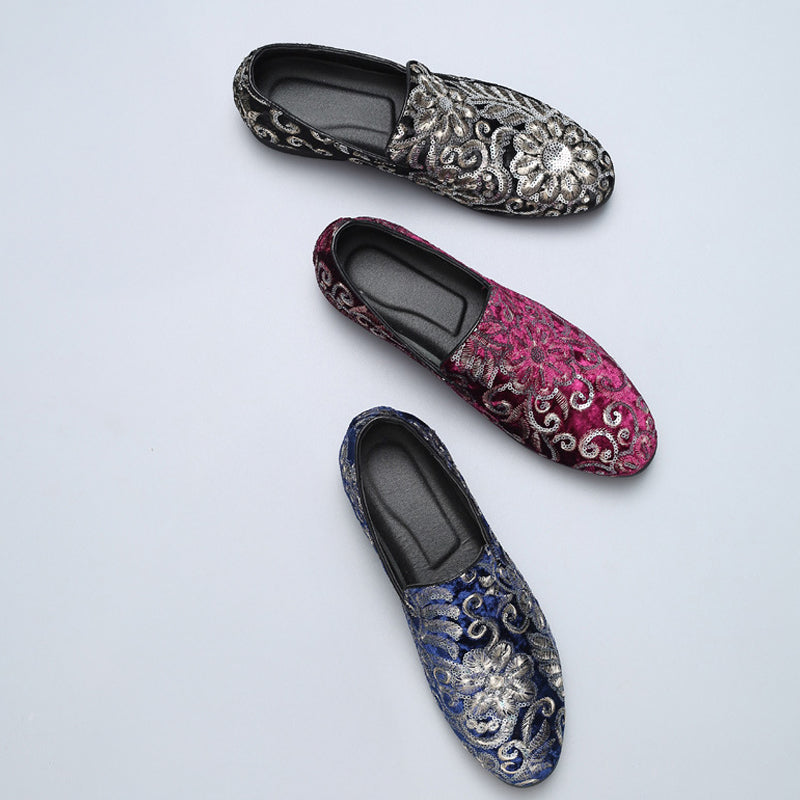 Avery Prestige Embroidered Velvet Loafers