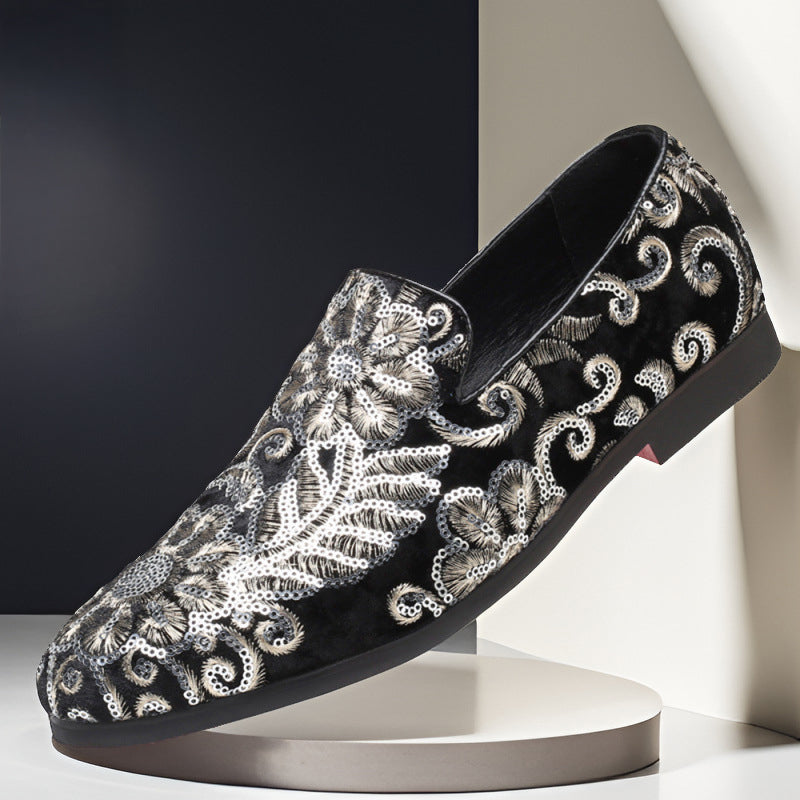 Avery Prestige Embroidered Velvet Loafers