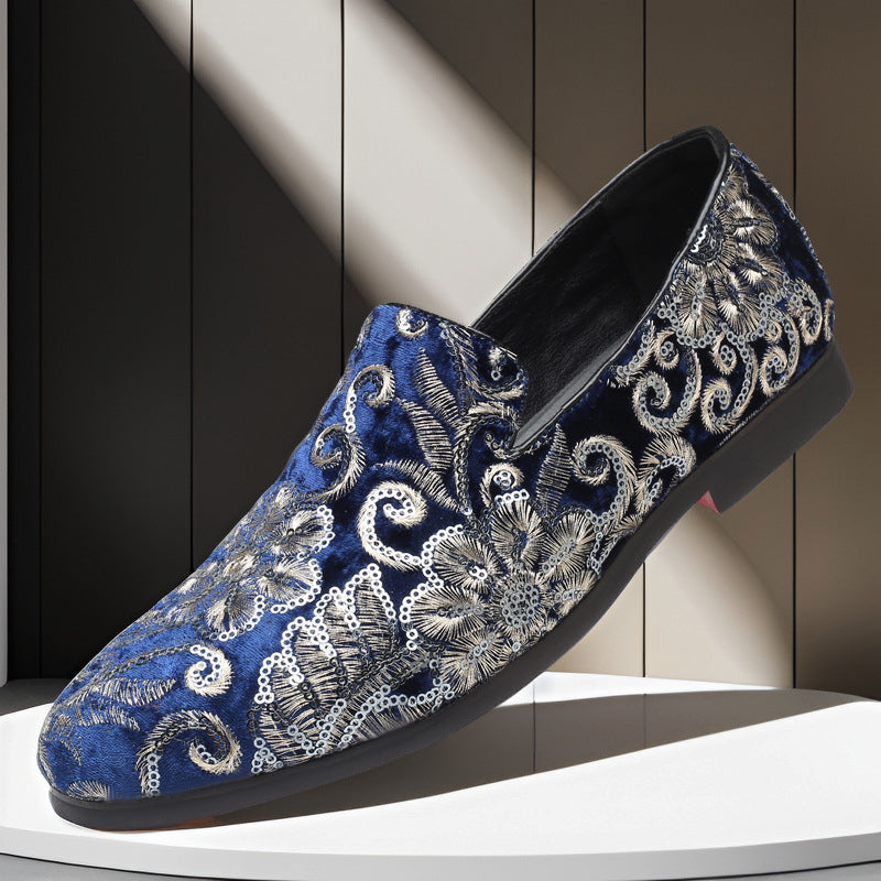 Avery Prestige Embroidered Velvet Loafers