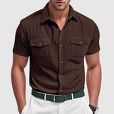 Lorenzo Classic Fit Polo Shirt – Durable Poly-Blend with Chest Pockets 0
