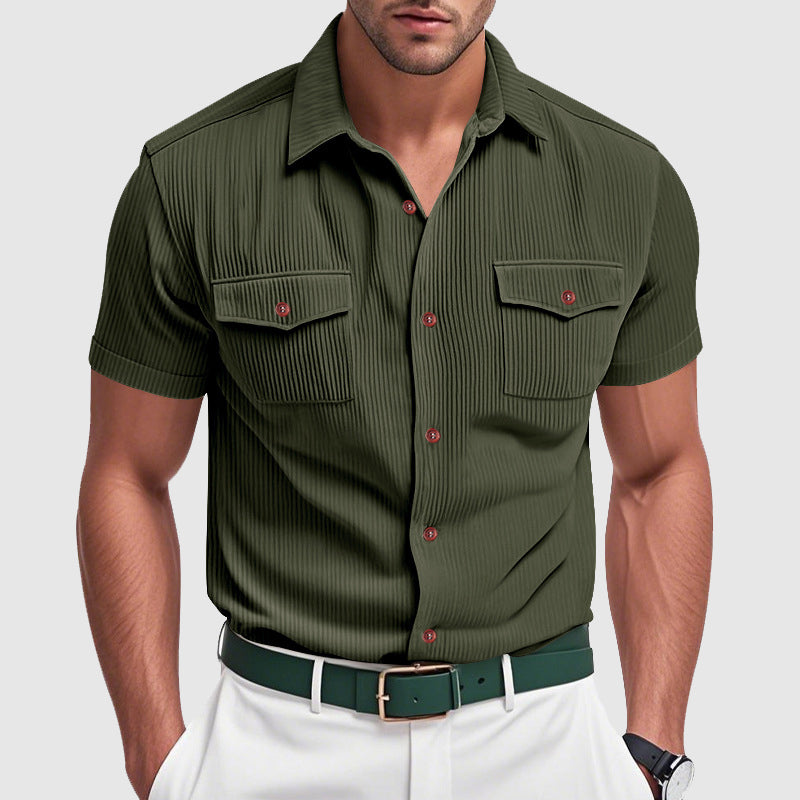 Lorenzo Classic Fit Polo Shirt – Durable Poly-Blend with Chest Pockets 3