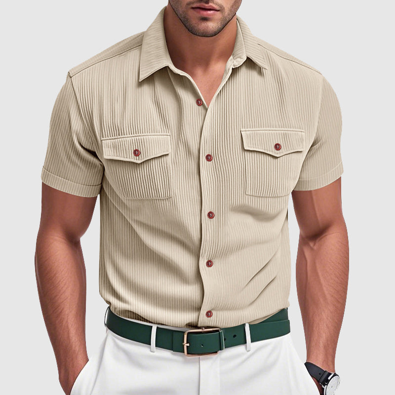 Lorenzo Classic Fit Polo Shirt – Durable Poly-Blend with Chest Pockets 4