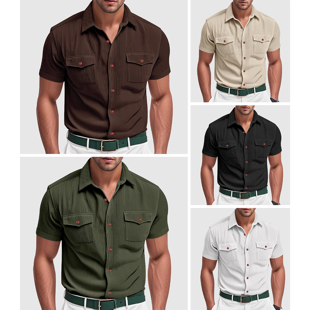 Lorenzo Classic Fit Polo Shirt – Durable Poly-Blend with Chest Pockets 8