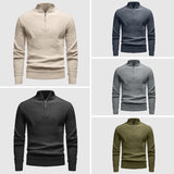 Madison Ridge Half-Zip Textured Knit Sweater