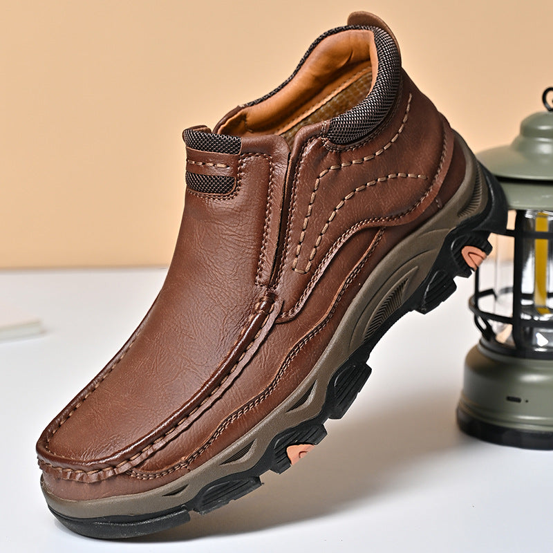 Anthony Men’s Leather Shoes – Rugged Slip-On Shoes
