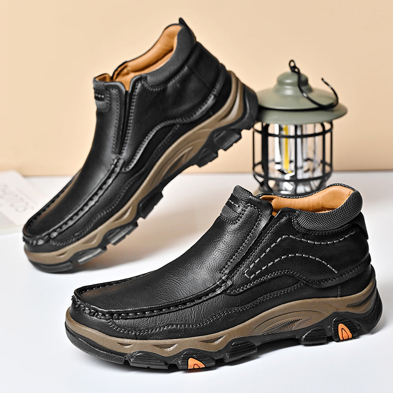 Anthony Men’s Leather Shoes – Rugged Slip-On Shoes
