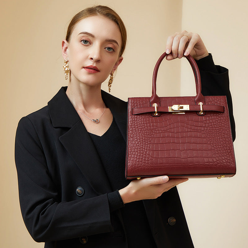 Rani Women’s Handbag – Genuine Leather with Buckle Closure & Crossbody Strap