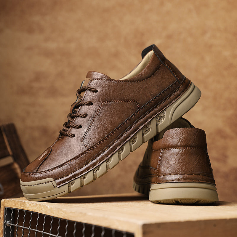 Landon Men’s Leather Sneakers – Rugged Casual Shoes