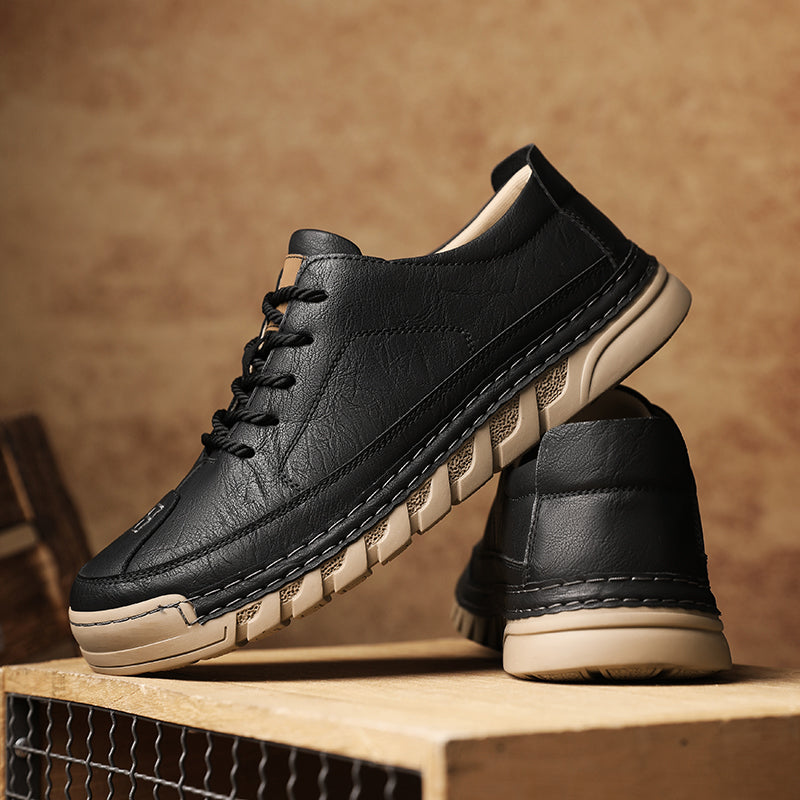 Landon Men’s Leather Sneakers – Rugged Casual Shoes